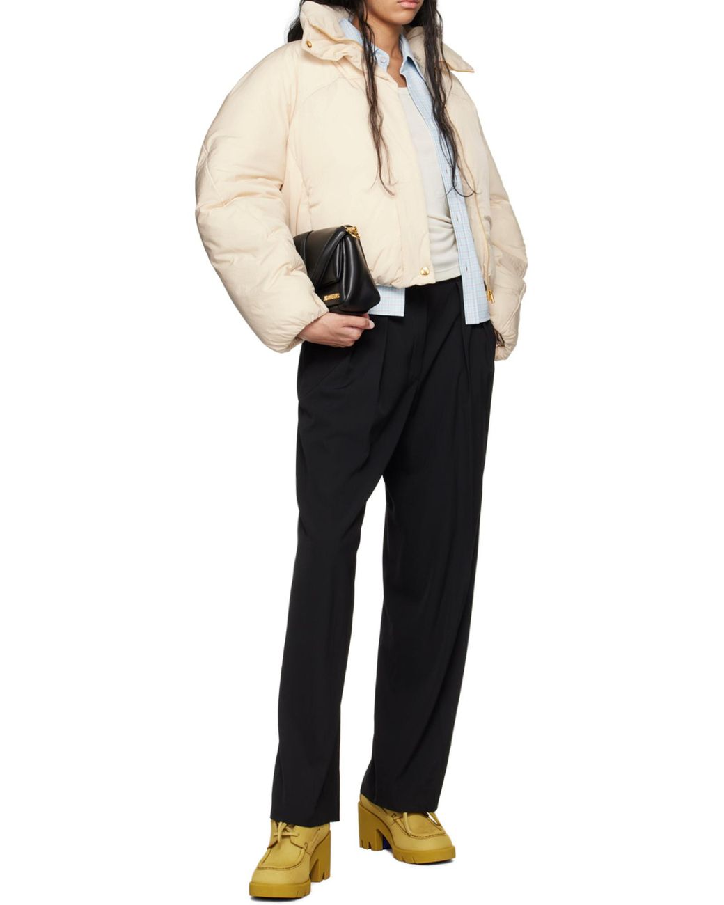 Jacquemus Natural Funnel Neck Padded Jacket