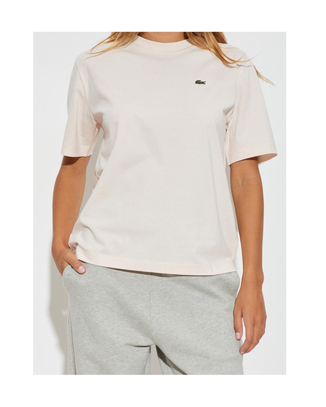 Lacoste White Short-Sleeved T-Shirt