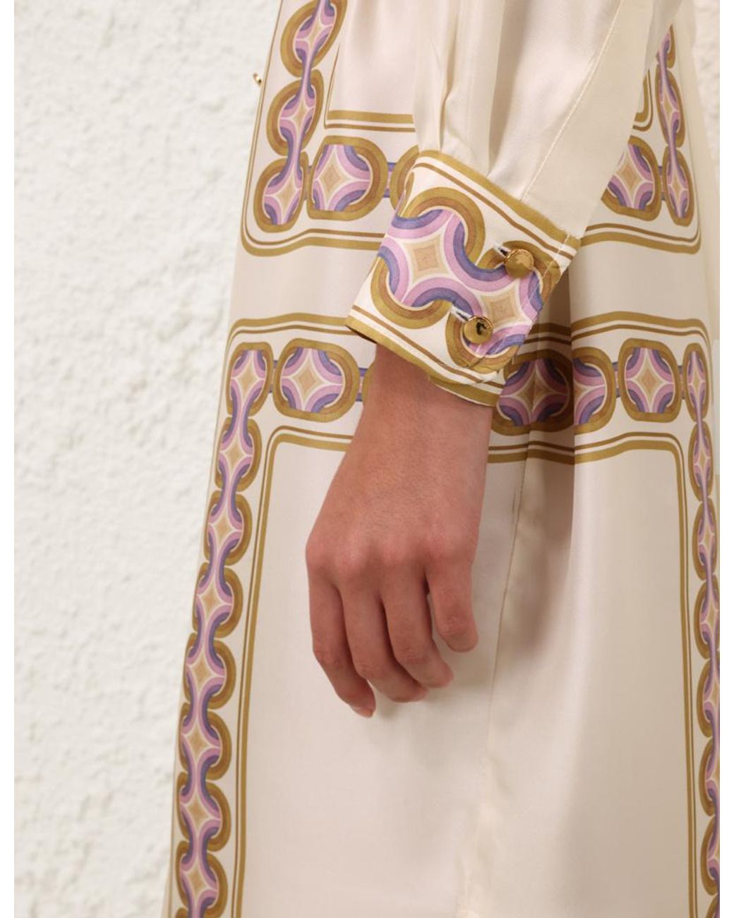 Zimmermann Natural Luna Retro Midi Dress