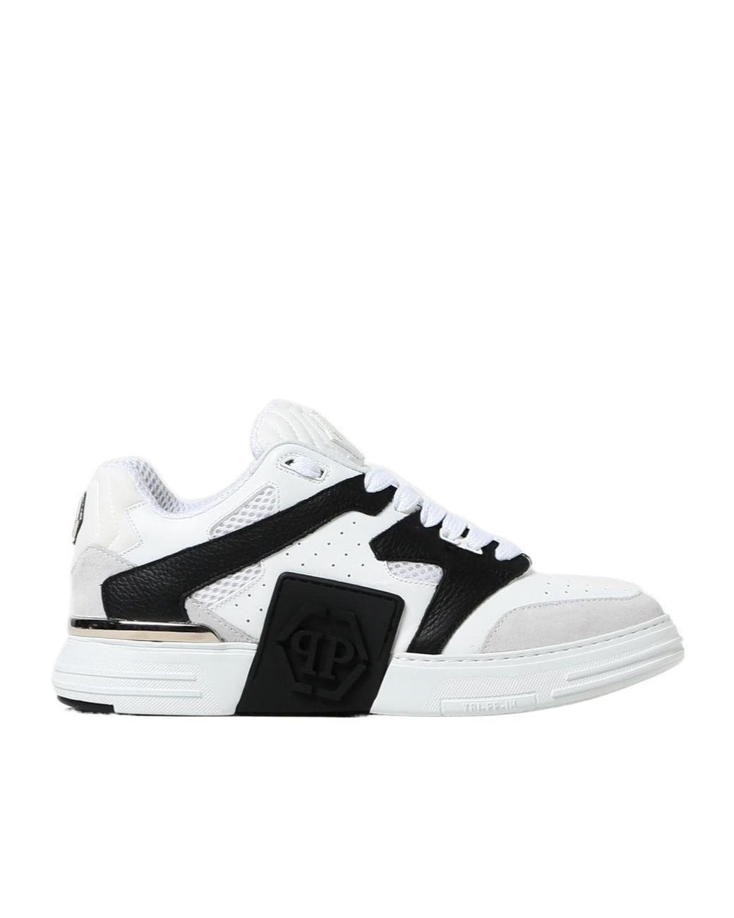 Philipp Plein White Phantom Street Leather Sneakers for men