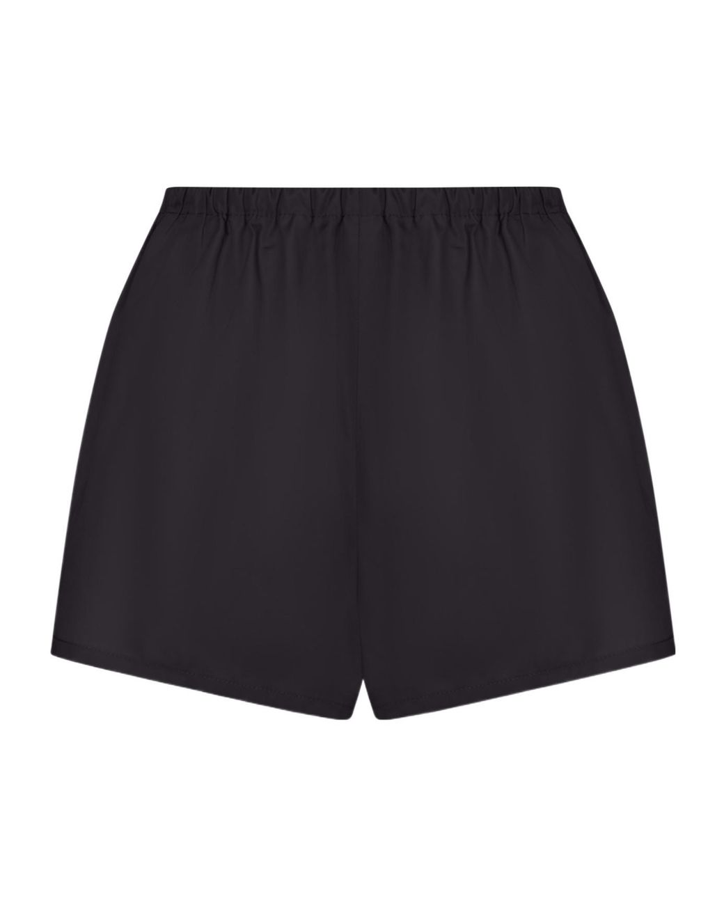 Prada Blue Elastic Waist Wide-Leg Shorts