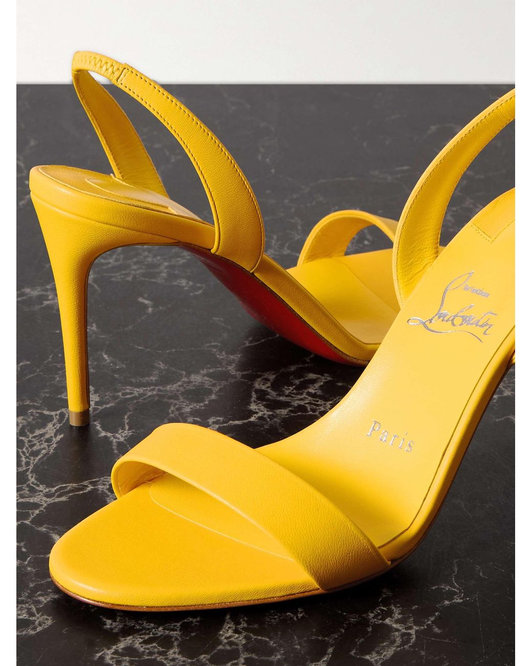Christian Louboutin Metallic Round-Headed High-Heeled Sandals