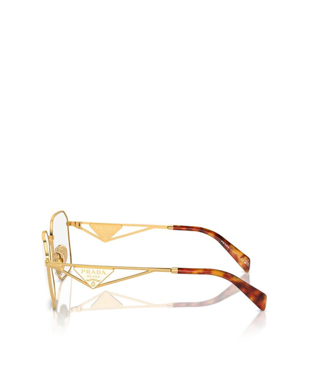 Prada Natural Eyewear Square Frame Glasses