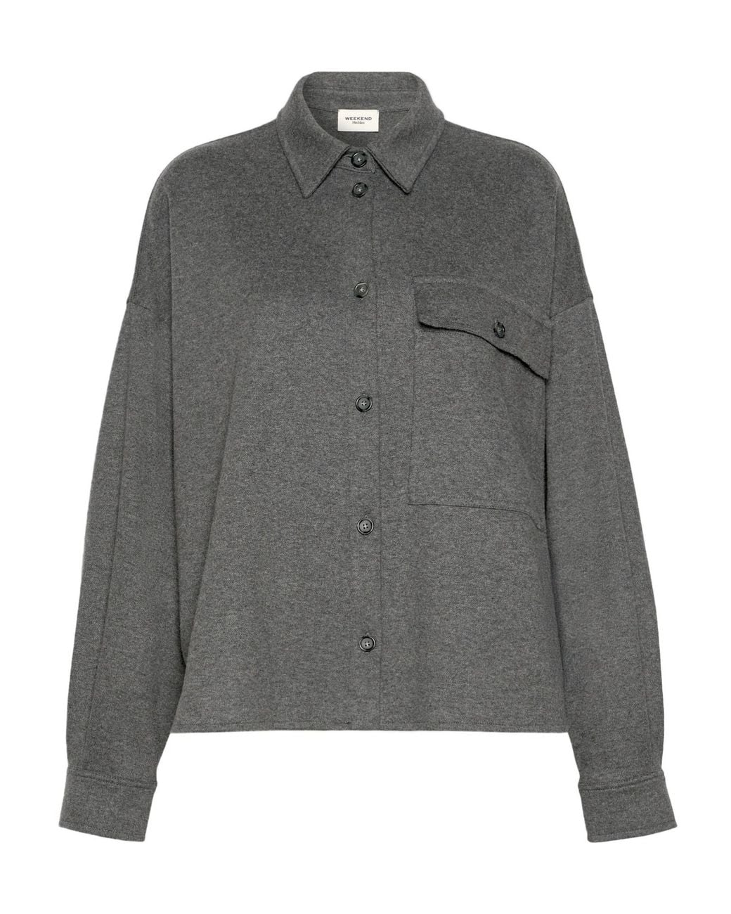 Weekend by Maxmara Gray Wkdagiate Micro Jacquard Jersey Jacket