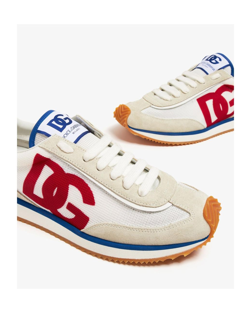 Dolce & Gabbana Pink Dg Logo Printed Low-Top Sneakers
