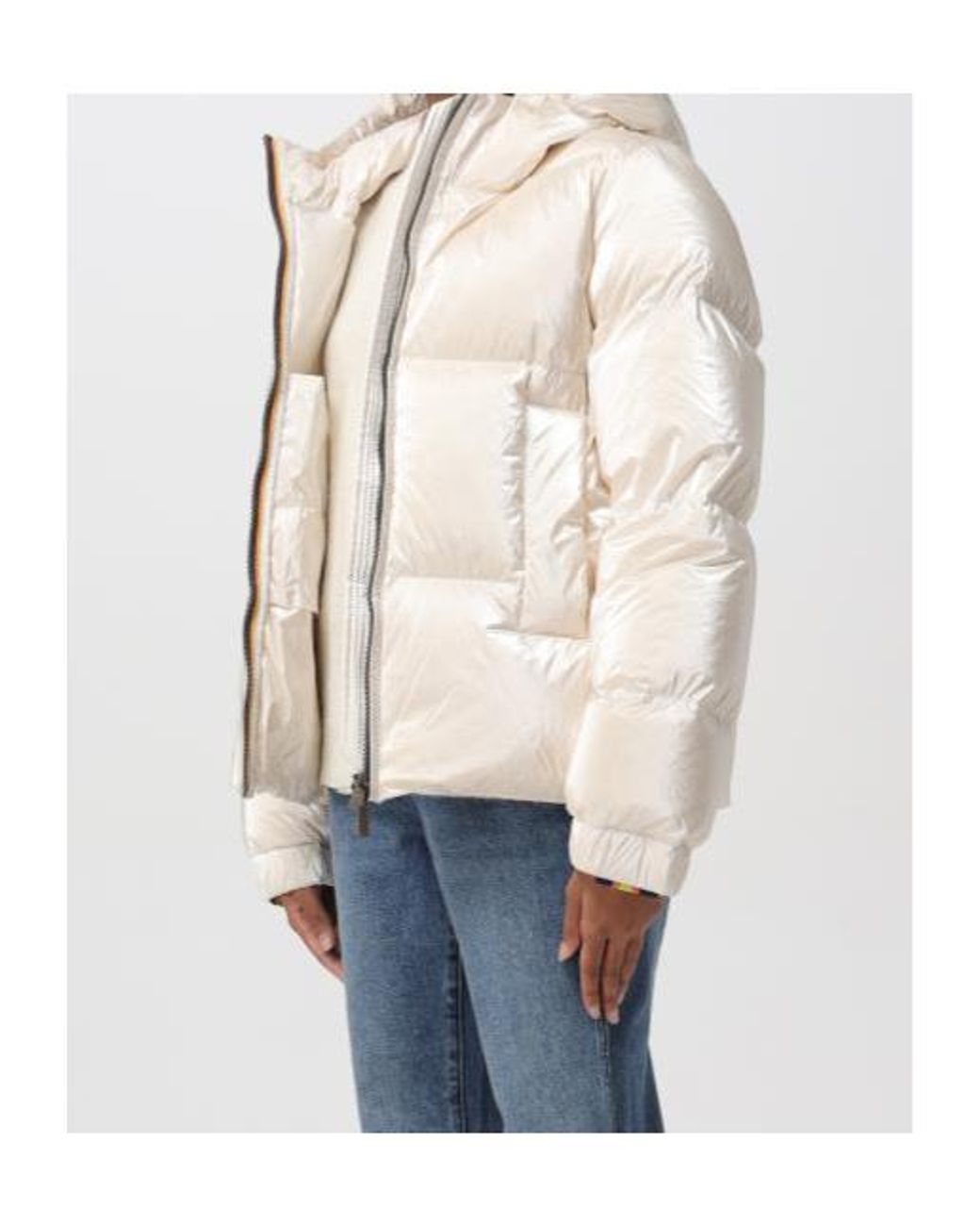K-Way Natural Lethille Thermo Pearly Short Puffer Jacket