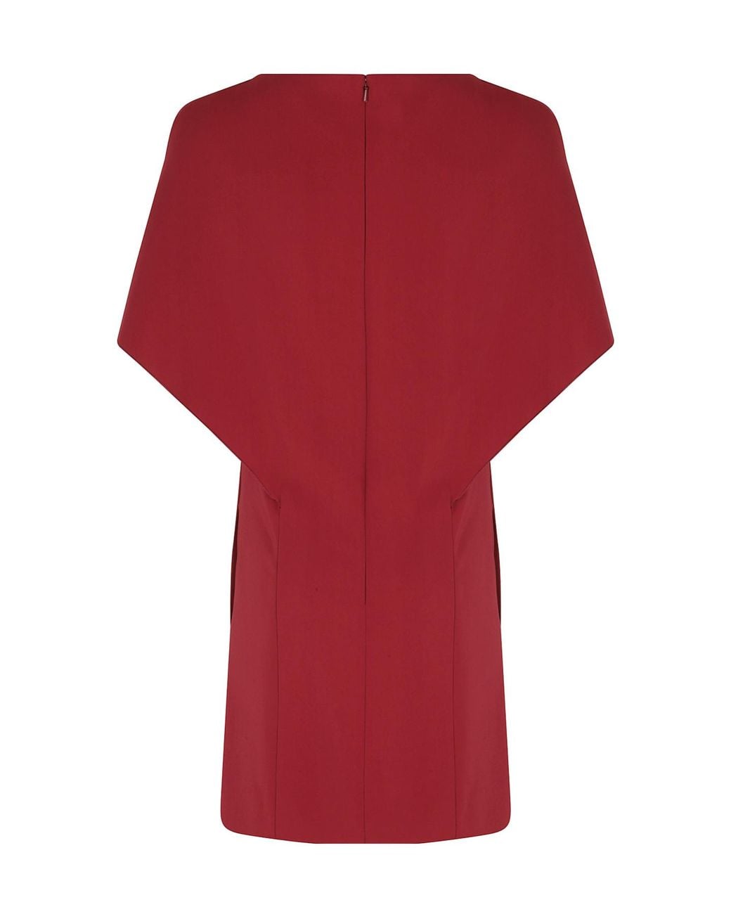 Alberta Ferretti Red Zipper-Front Dress