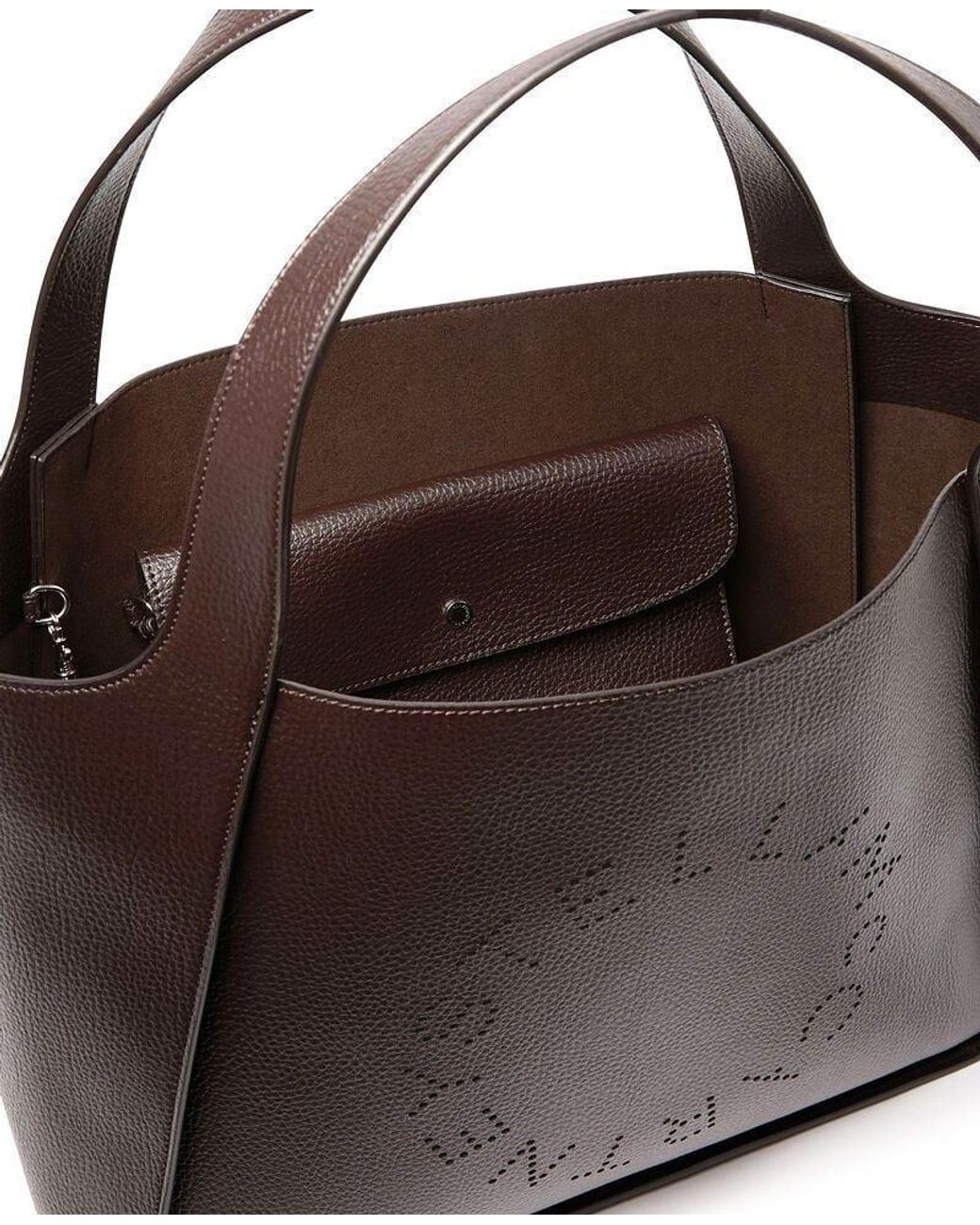 Stella McCartney Brown Logo Tote Bag