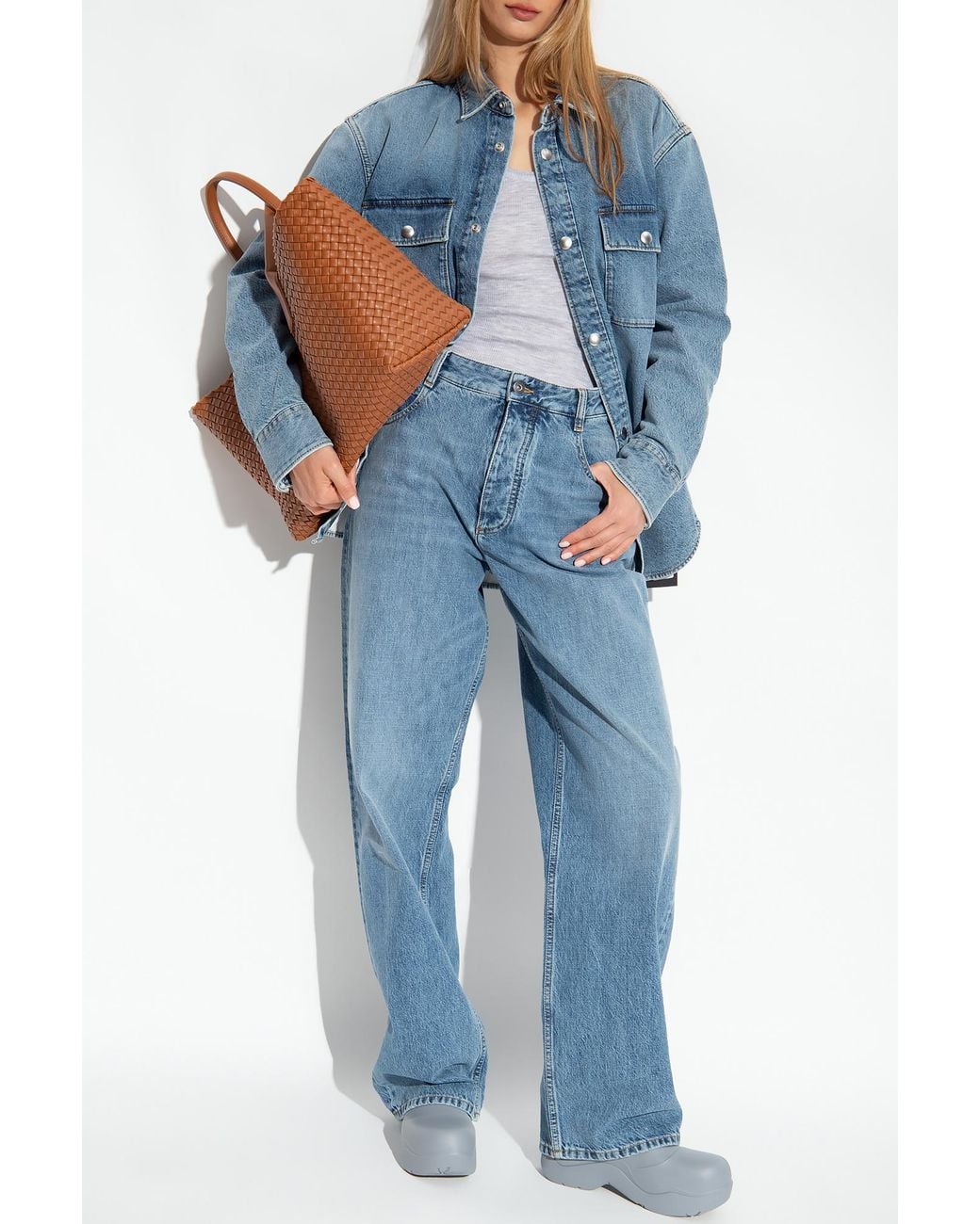 Bottega Veneta Blue Vintage Medium Denim Shirt