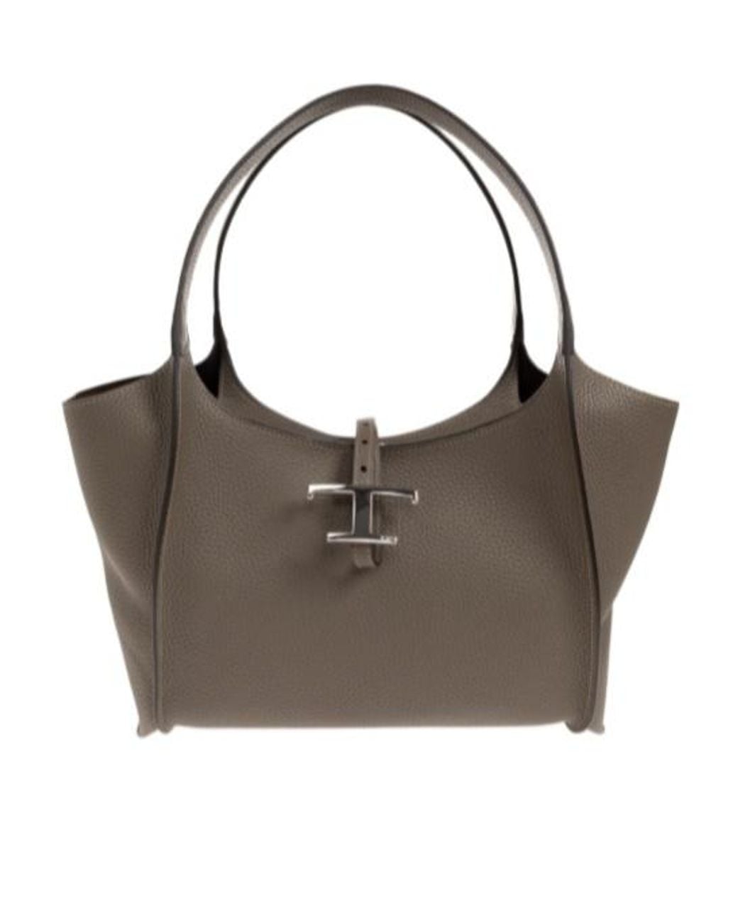 Tod's Brown T Timeless Large Tote Bag