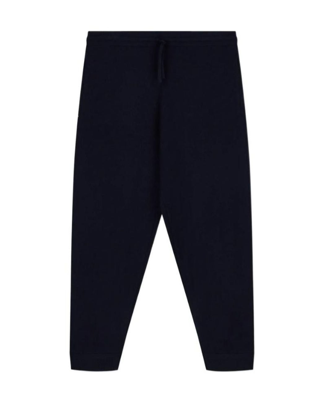 Emporio Armani Blue Drawstring Logo Pants for men