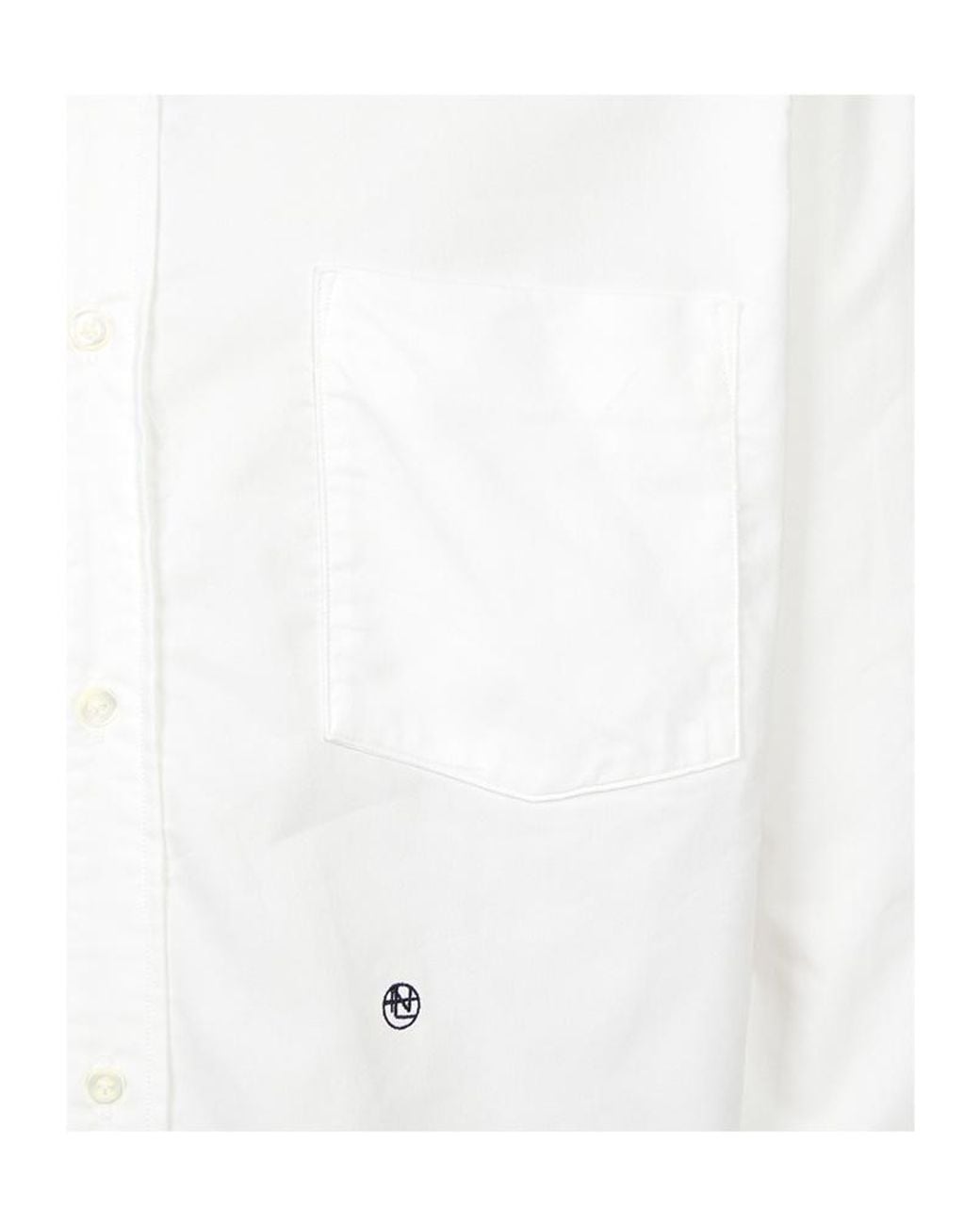 Nanamica White Button-Down Wind Shirt for men