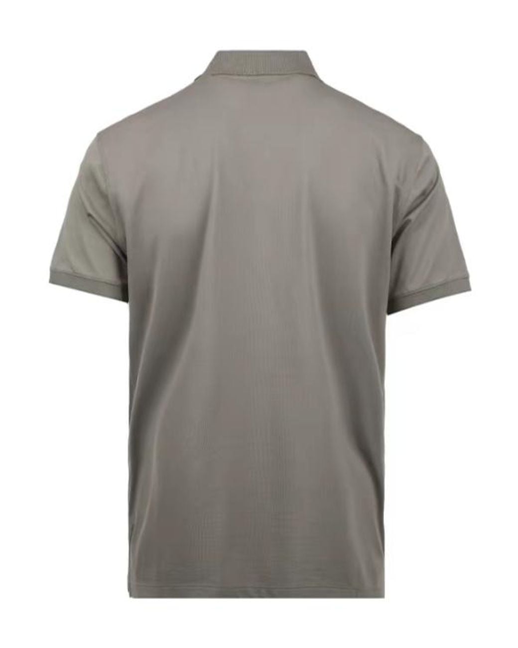 Emporio Armani Gray Logo-Embroidered Polo Shirt for men