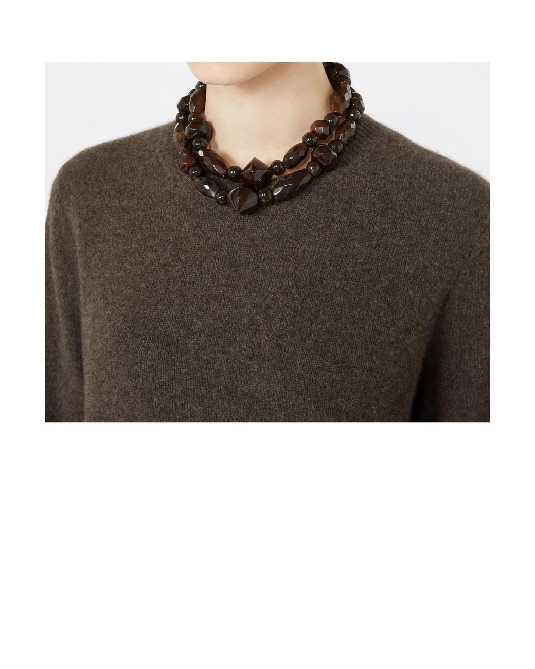 Max Mara Metallic Double-Layer Necklace