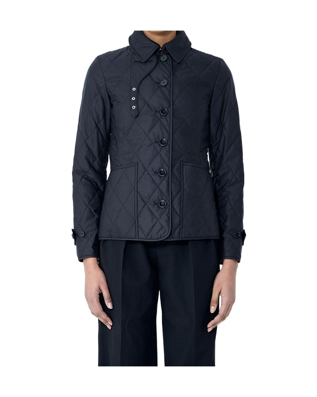 Burberry Black Long Sleeved Quilted Buttoned Jacket