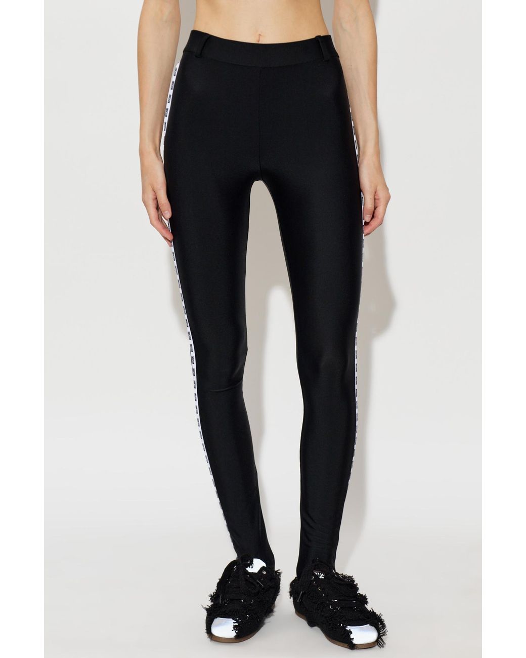 Moschino Black Elastic Waist Leggings