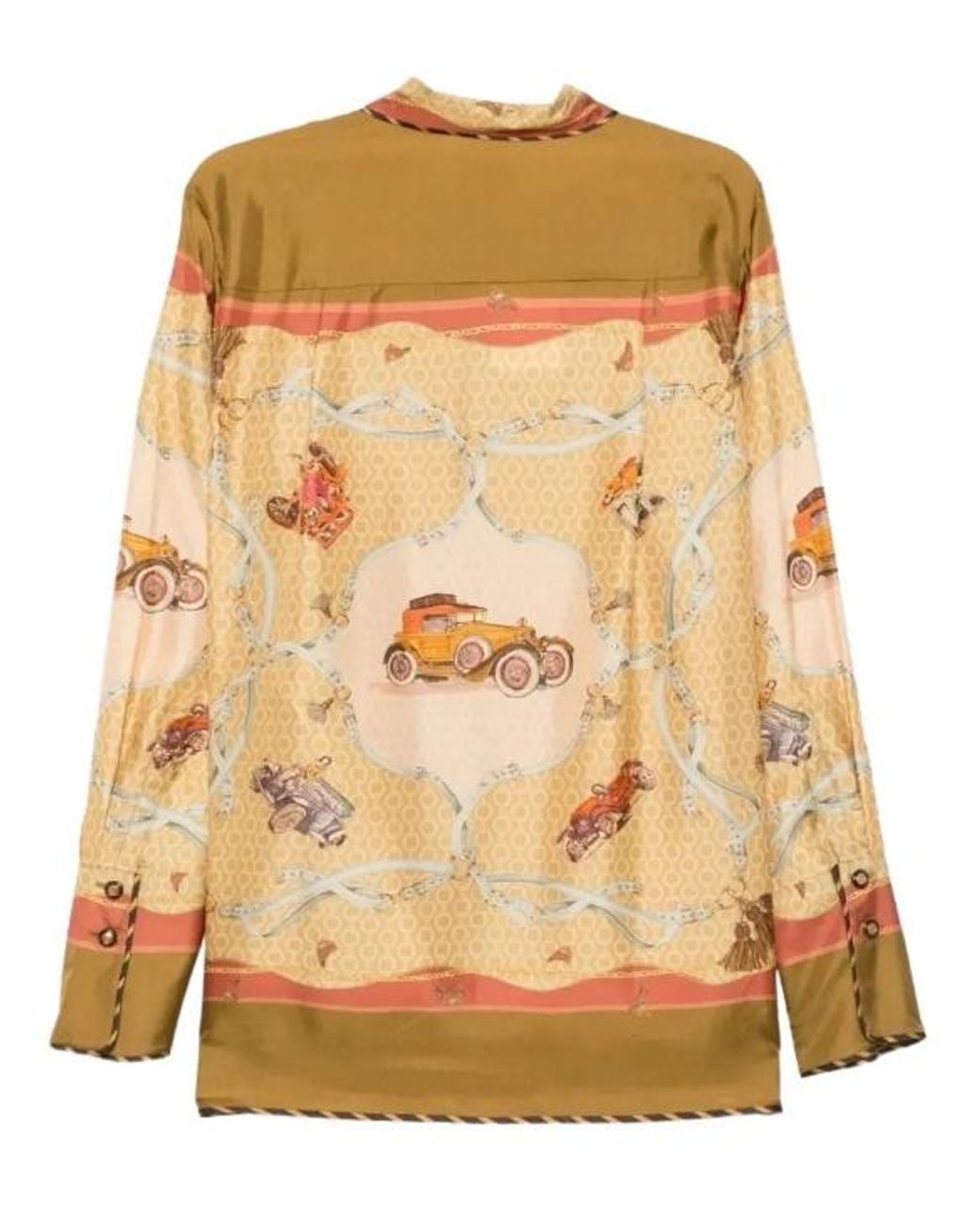 Zimmermann Metallic Valiant Scarf-Print Silk Shirt