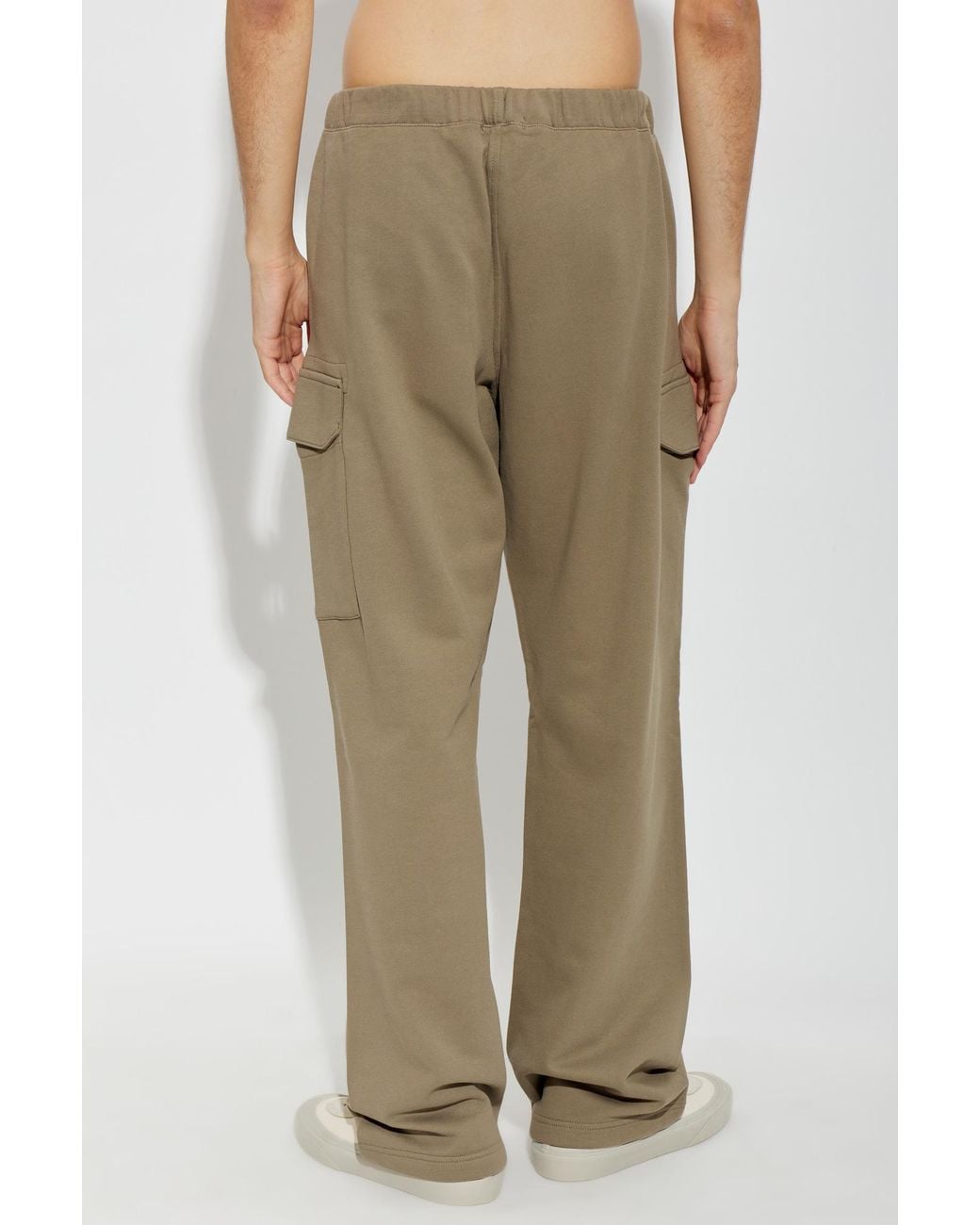 C P Company Green Lens-Detail Cargo Pants for men