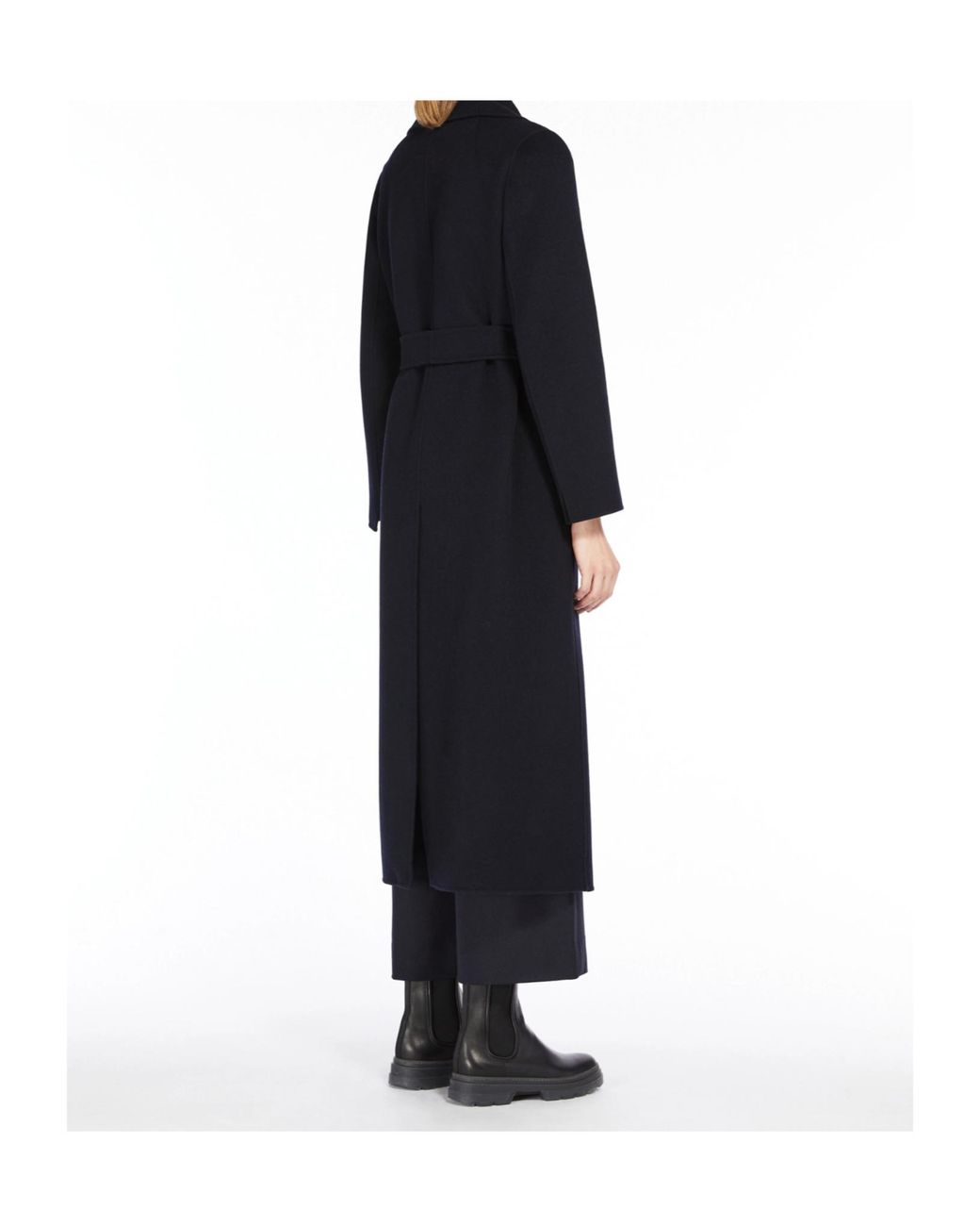 Max Mara Black 'S Poldo Belted Long Coat