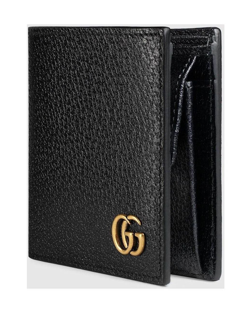 Gucci Black Marmont Flap Over Wallet for men