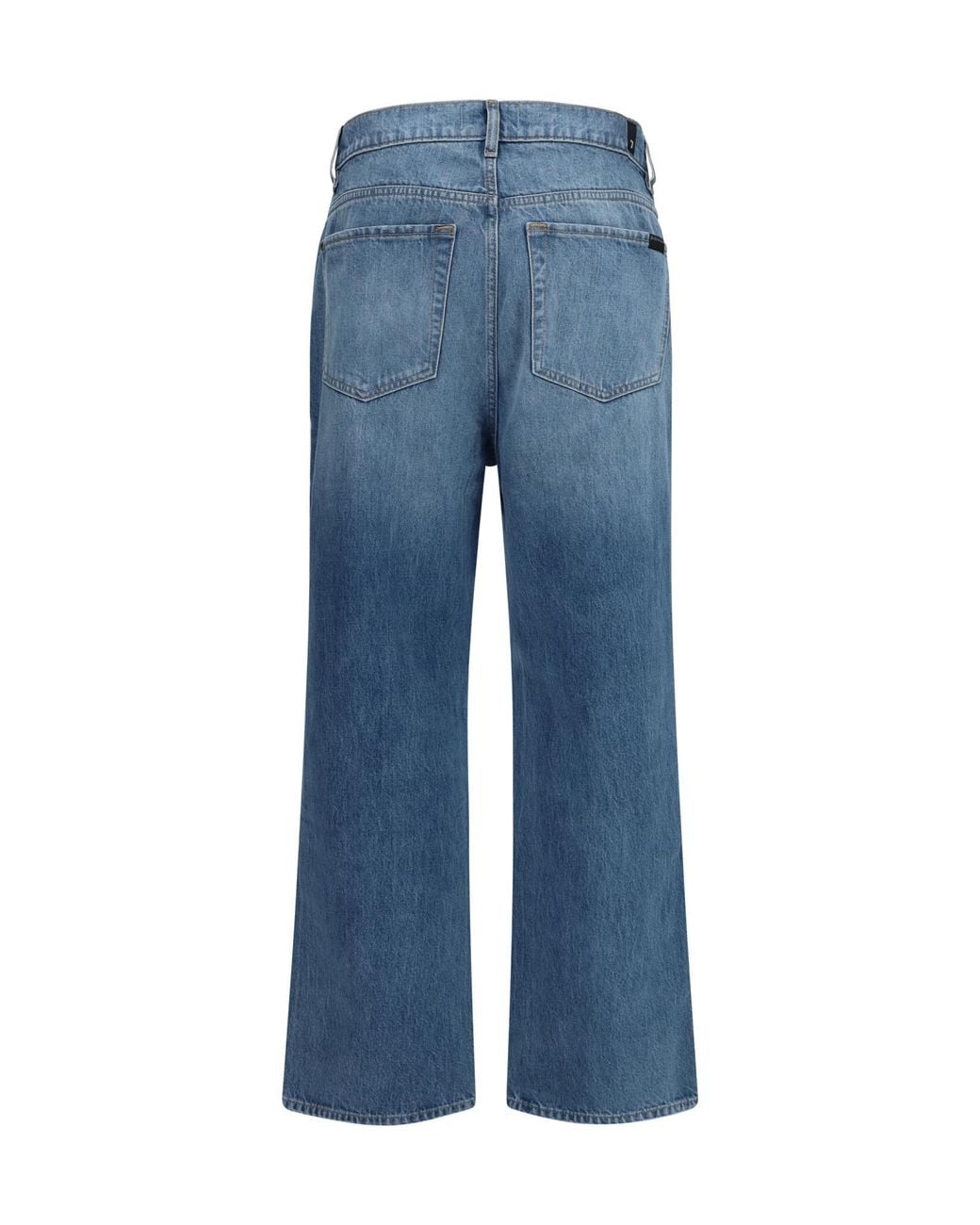 7 For All Mankind Blue Wide Leg Jeans for men