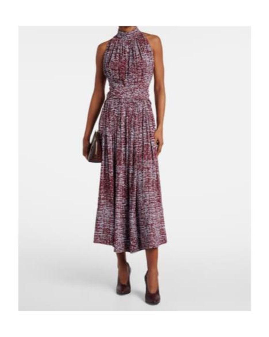 Proenza Schouler Purple Lola Printed Midi Dress