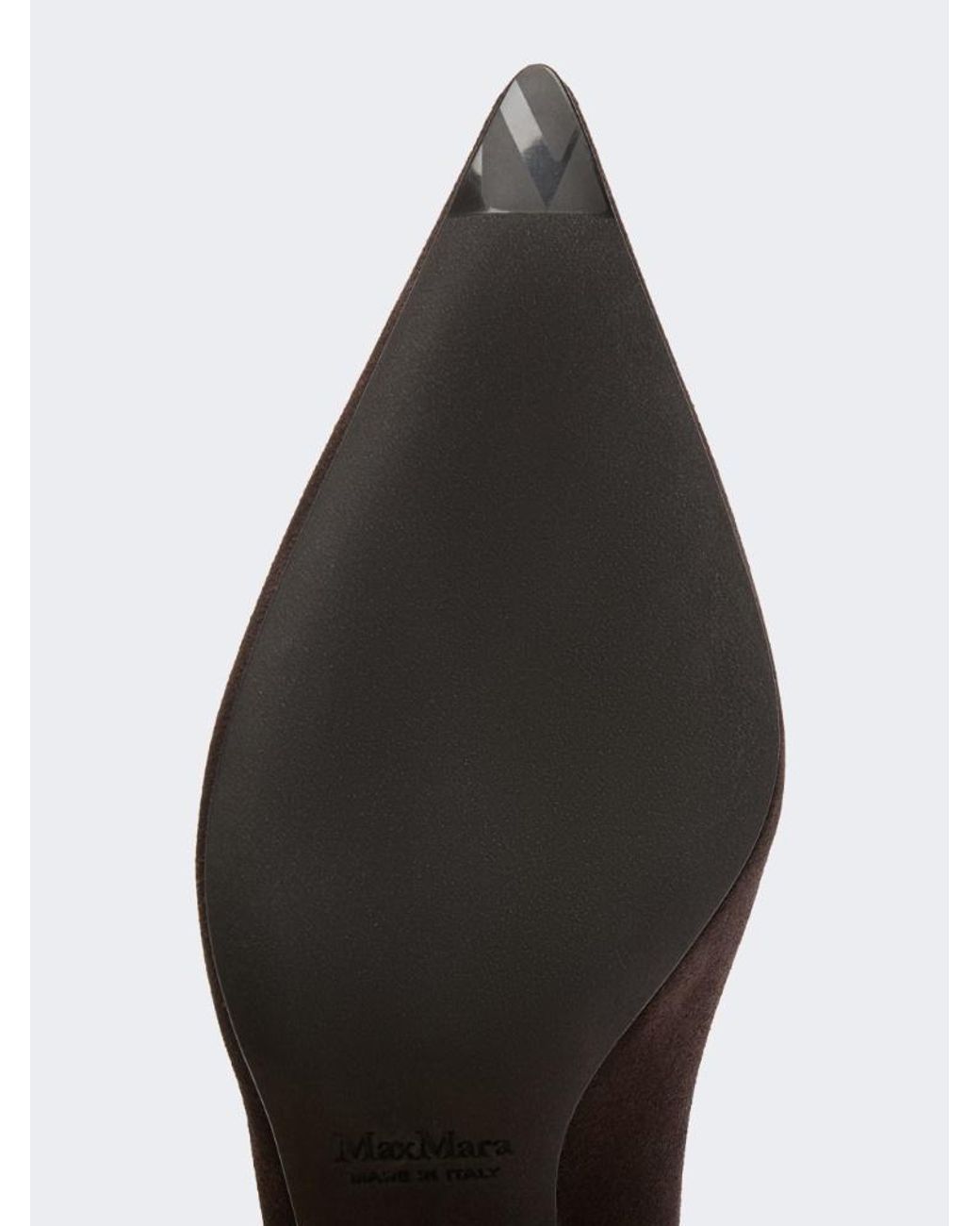 Max Mara Brown Split Calf Leather Court Shoes