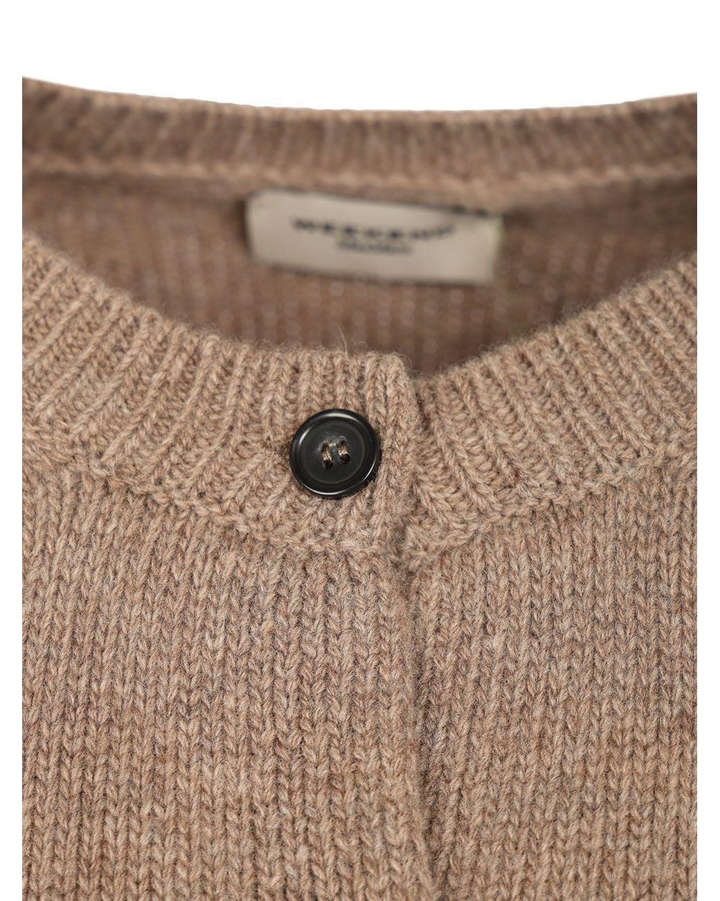 Weekend by Maxmara Natural Button-Up Wool Cardigan