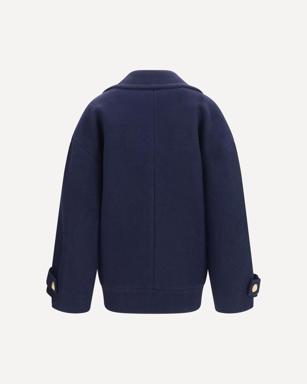 Balmain Blue Double-Breasted Buttoned Coat