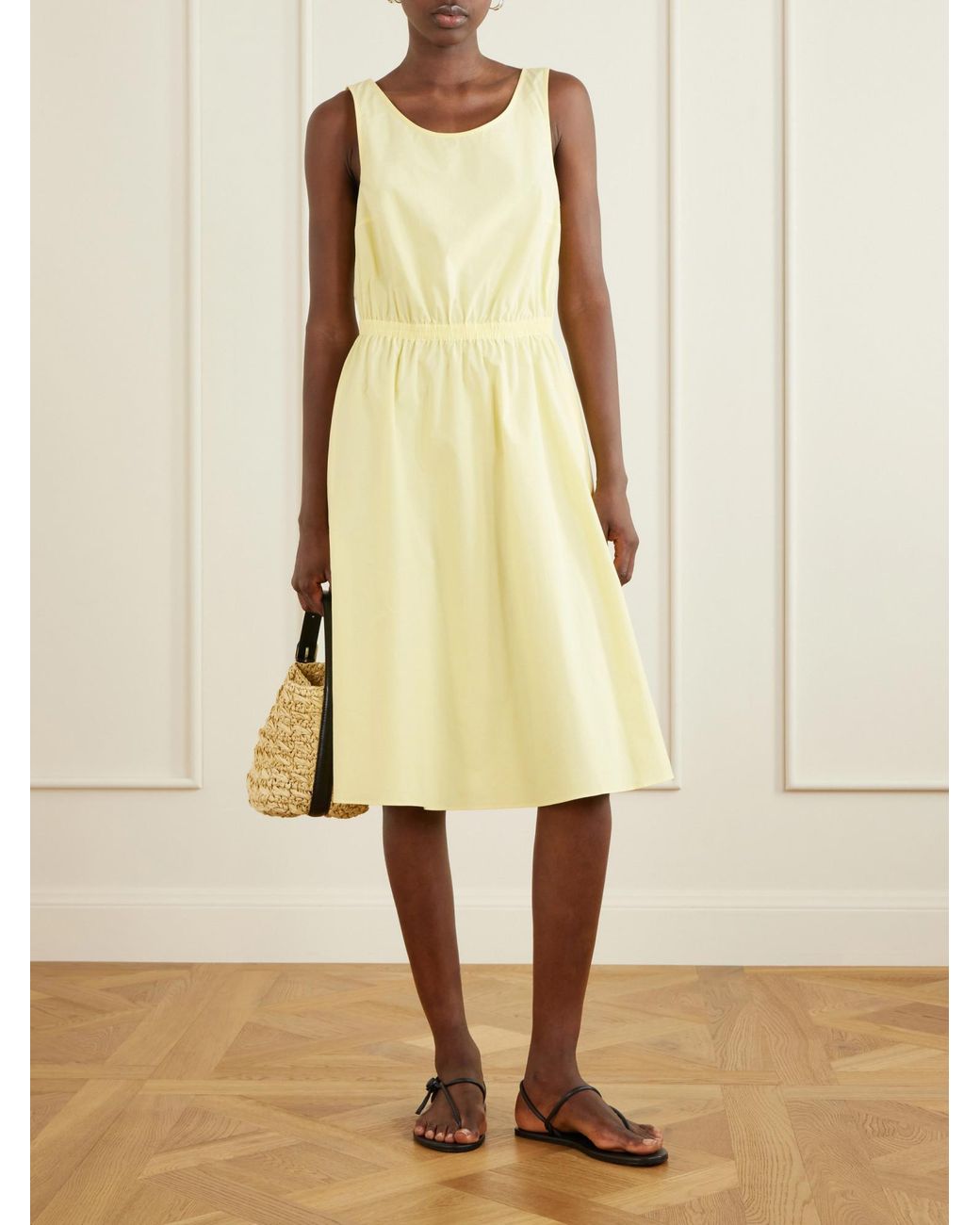 Matteau Yellow Organic Cotton-Poplin Dress