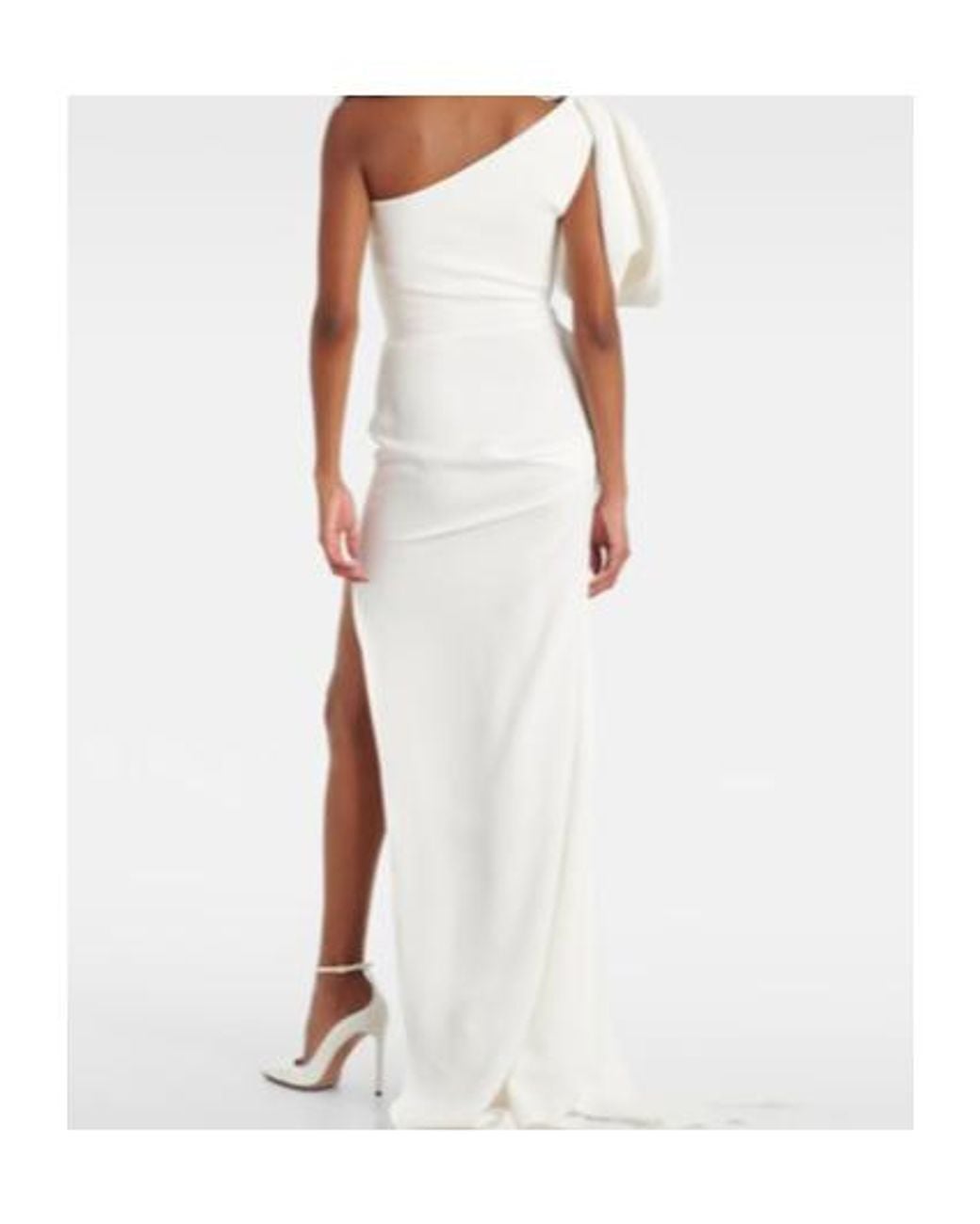 Maticevski White Darkness One-Shoulder Gown