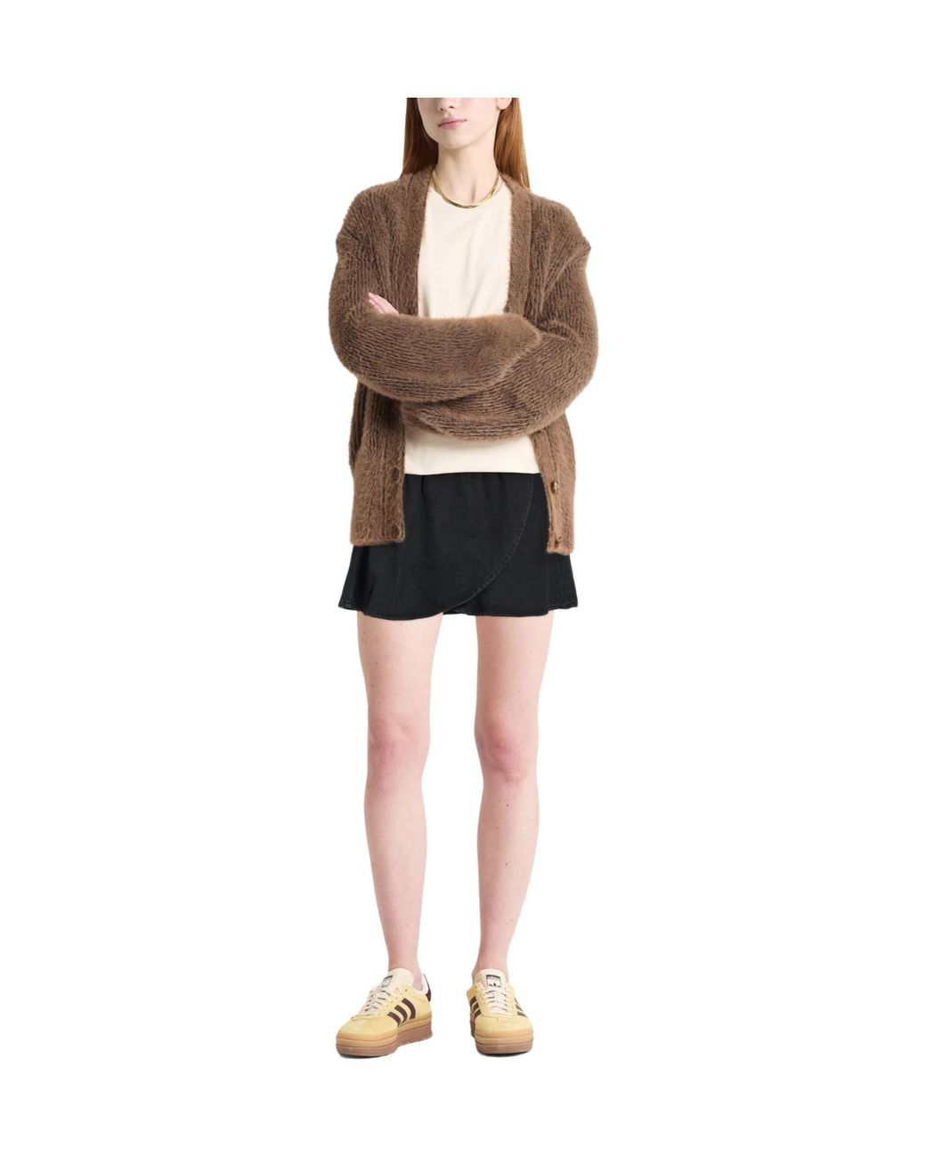 Isabel Marant Black Solid-Colored Twill Wrap Skirt