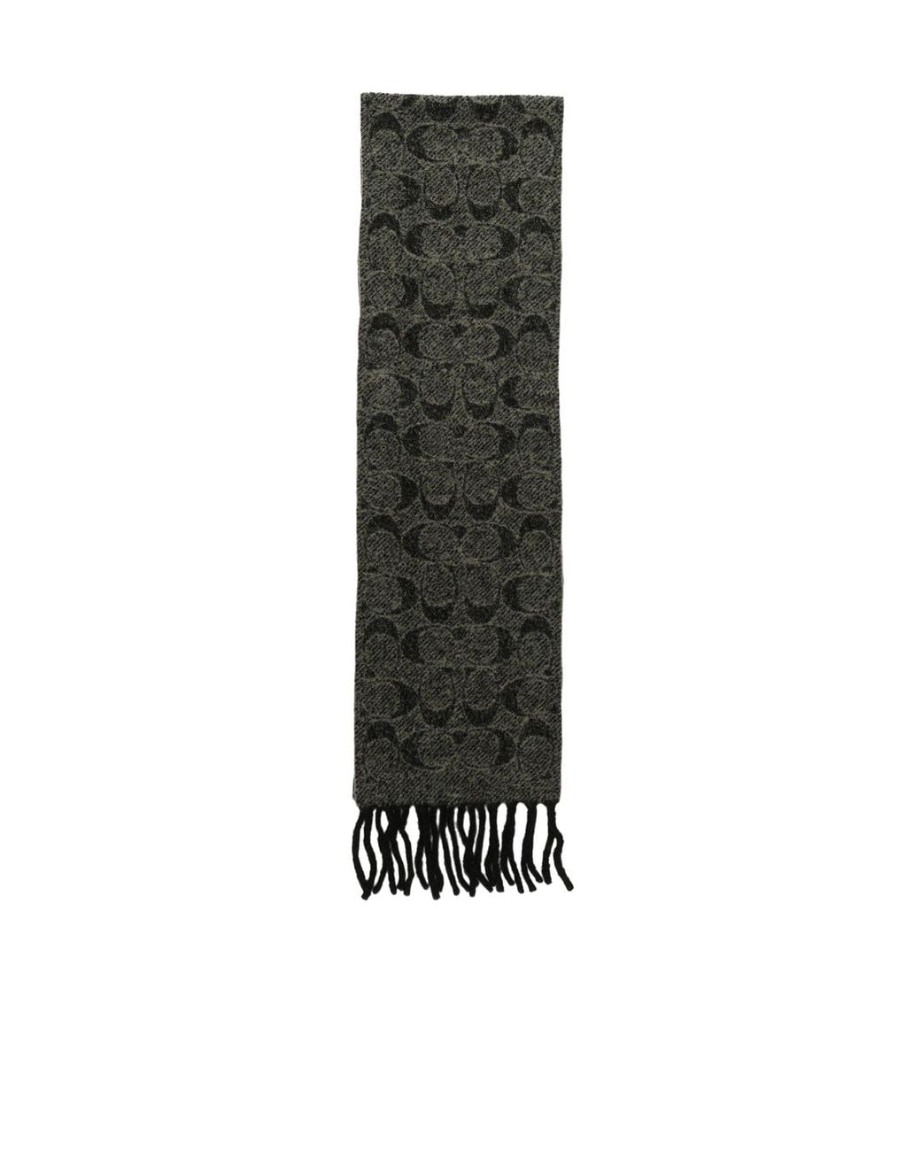 COACH Black Jacquard Long Scarf