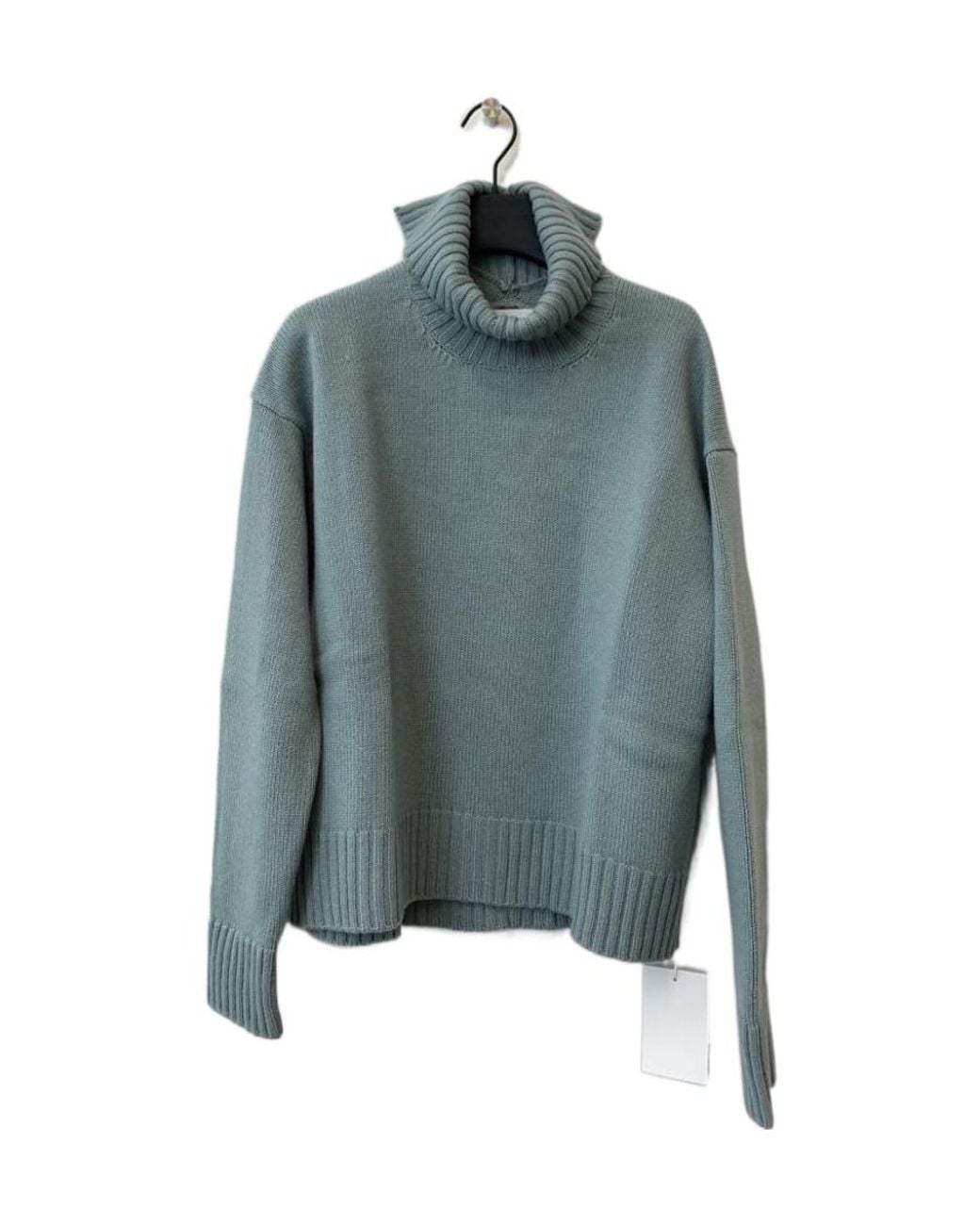 Jil Sander Blue Roll-Neck Oversized Jumper