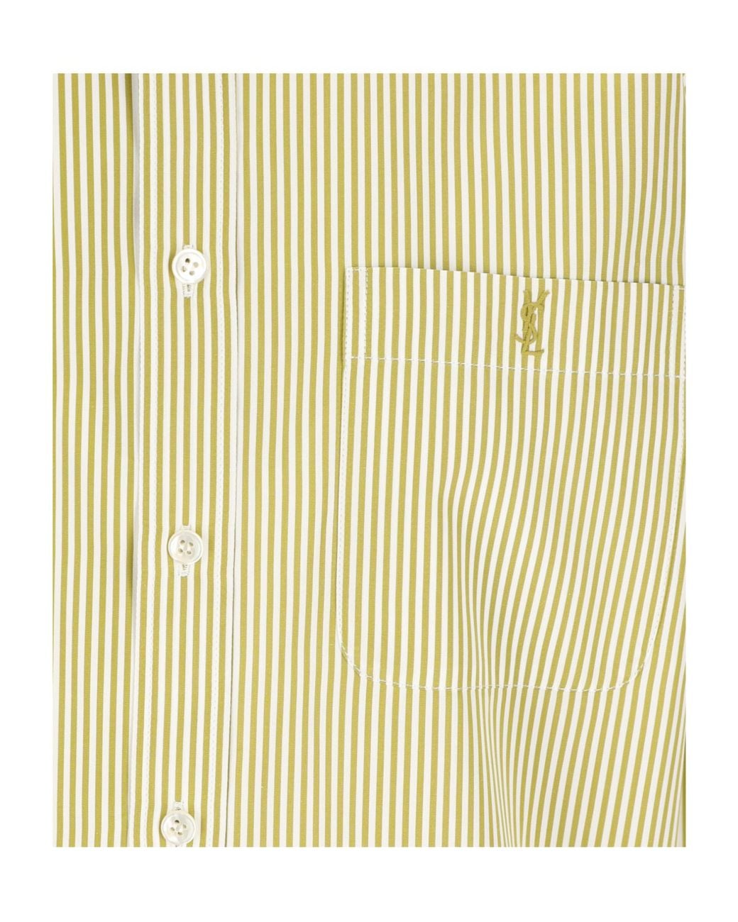 Saint Laurent Yellow Striped Button-Up Shirt