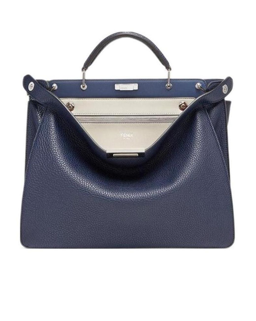 Fendi Blue Peekaboo Tote Bag for men