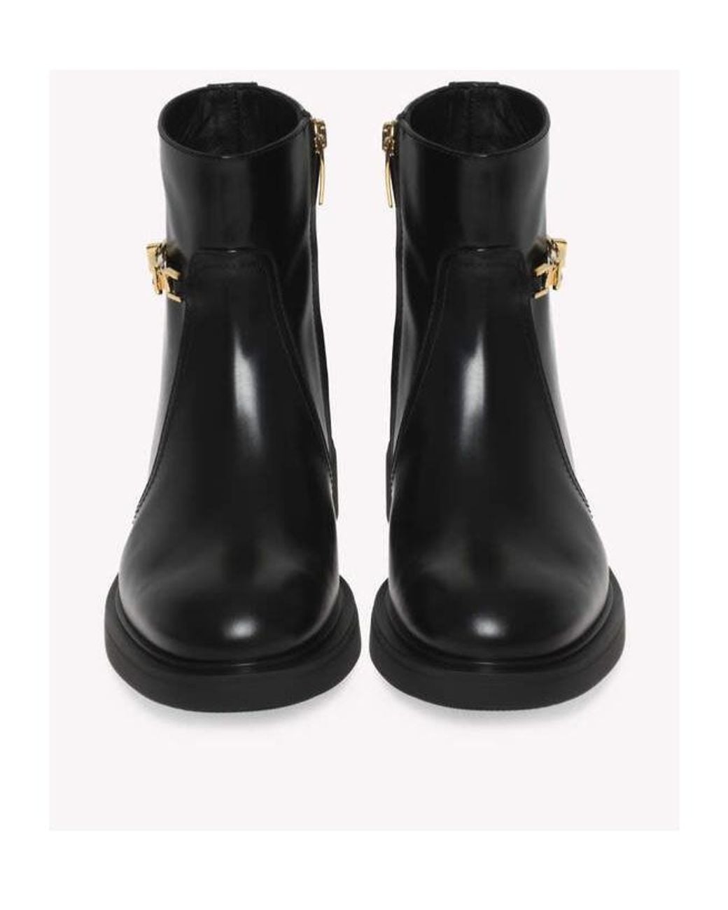 Gianvito Rossi Black Round-Toe Ankle Boots
