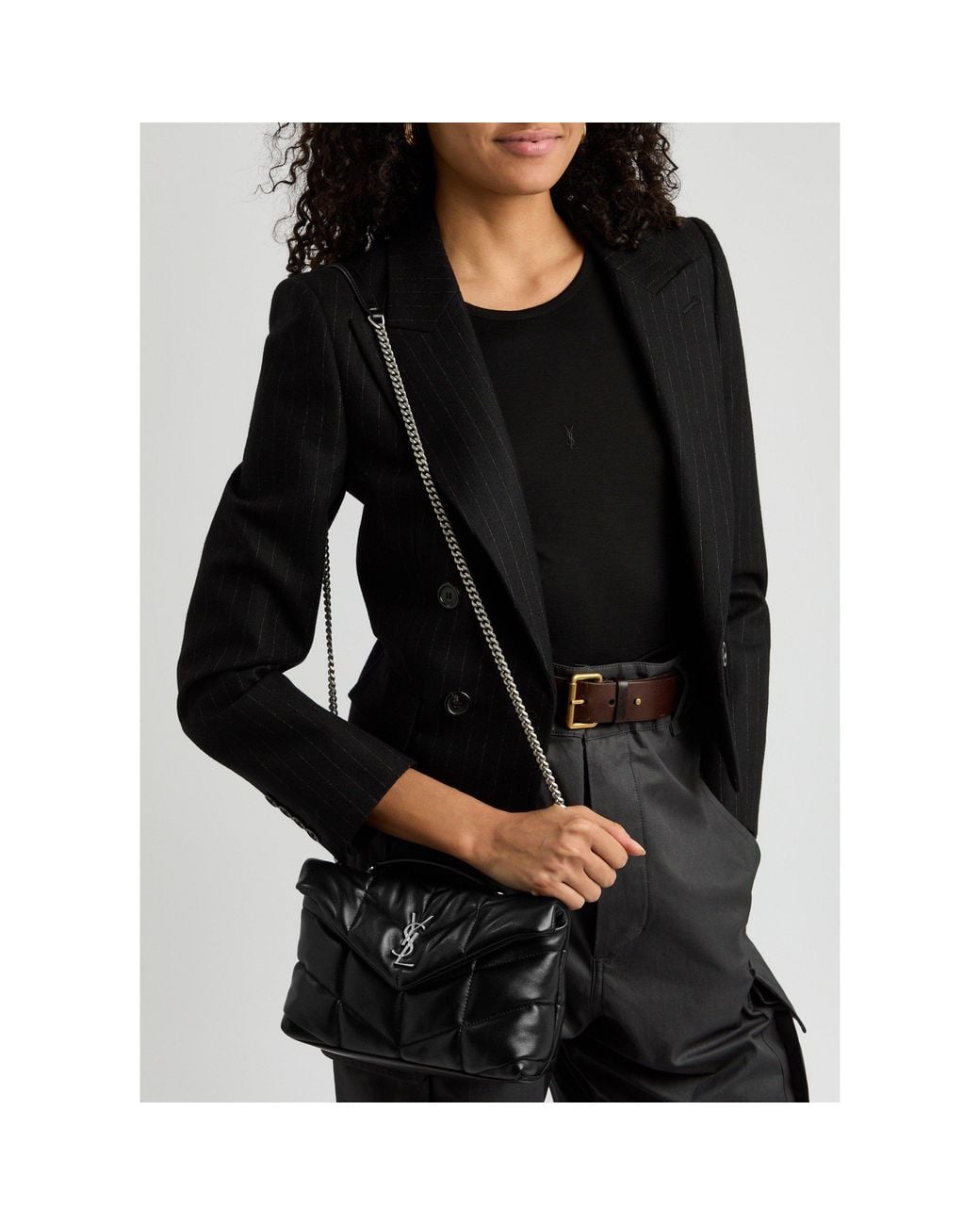 Saint Laurent Black Lightweight Soft Mini Bag