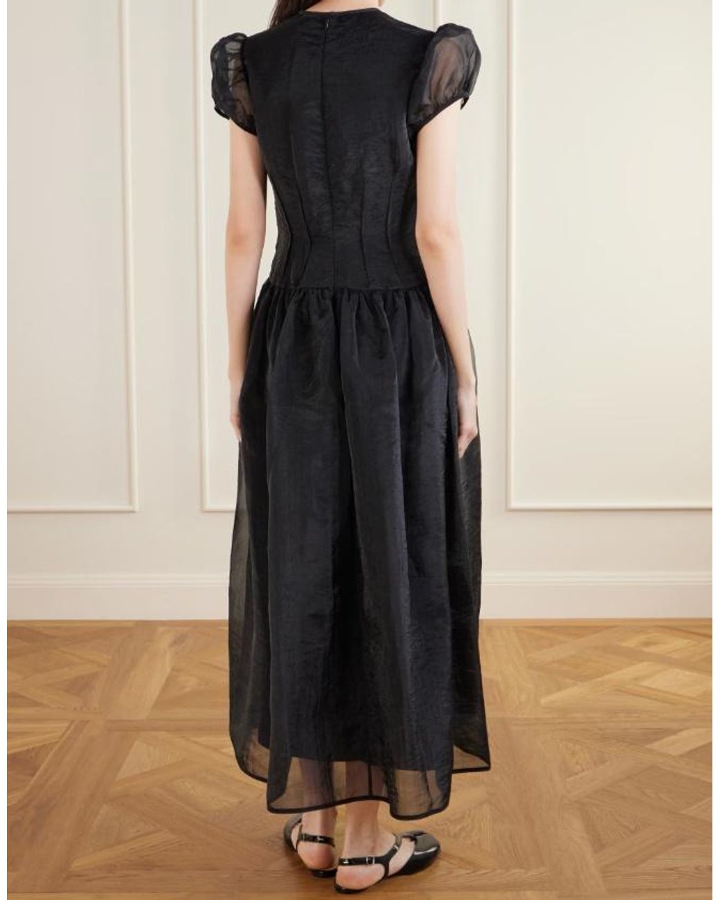 CECILIE BAHNSEN Black Round Neck Dress
