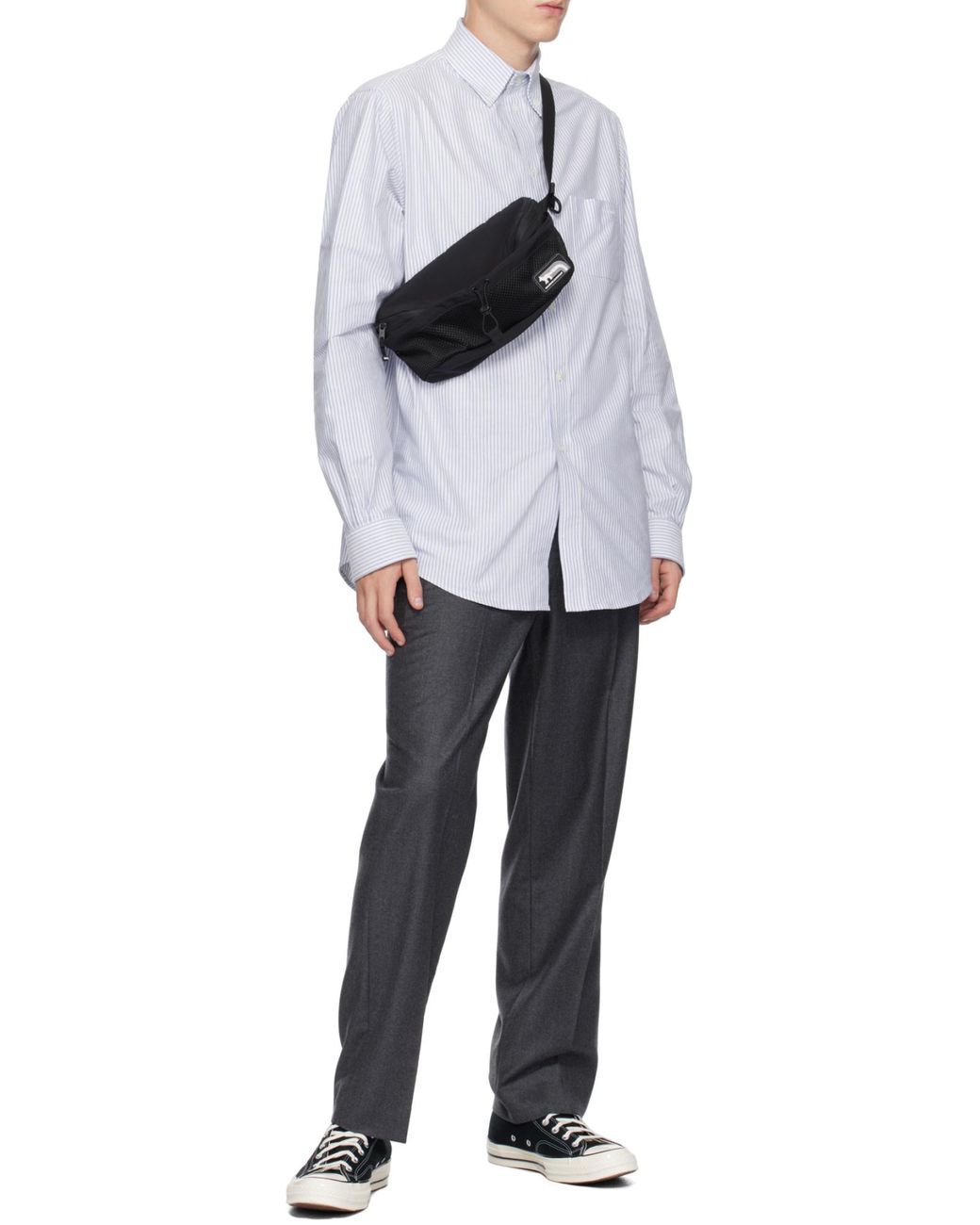 Maison Kitsuné Black Flash Fox Belt Bag for men