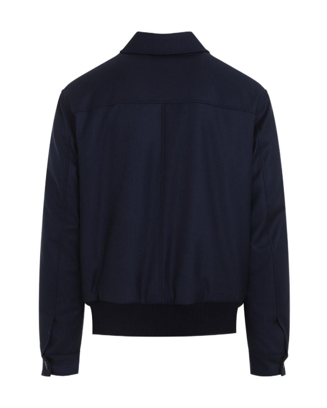 Kiton Blue Zip-Up Bomber Jacket for men
