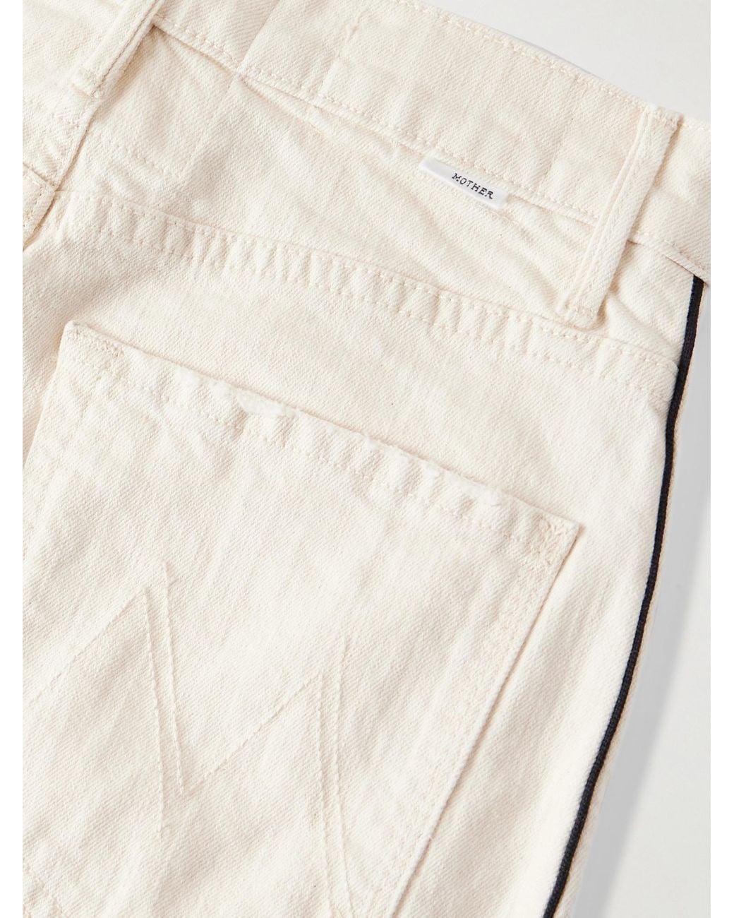 Mother White High-Waisted Loose Jeans
