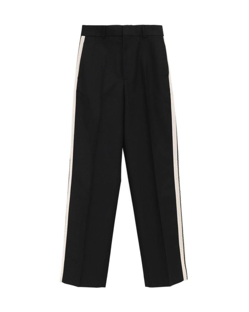 Palm Angels Black Side Striped Track Pants for men