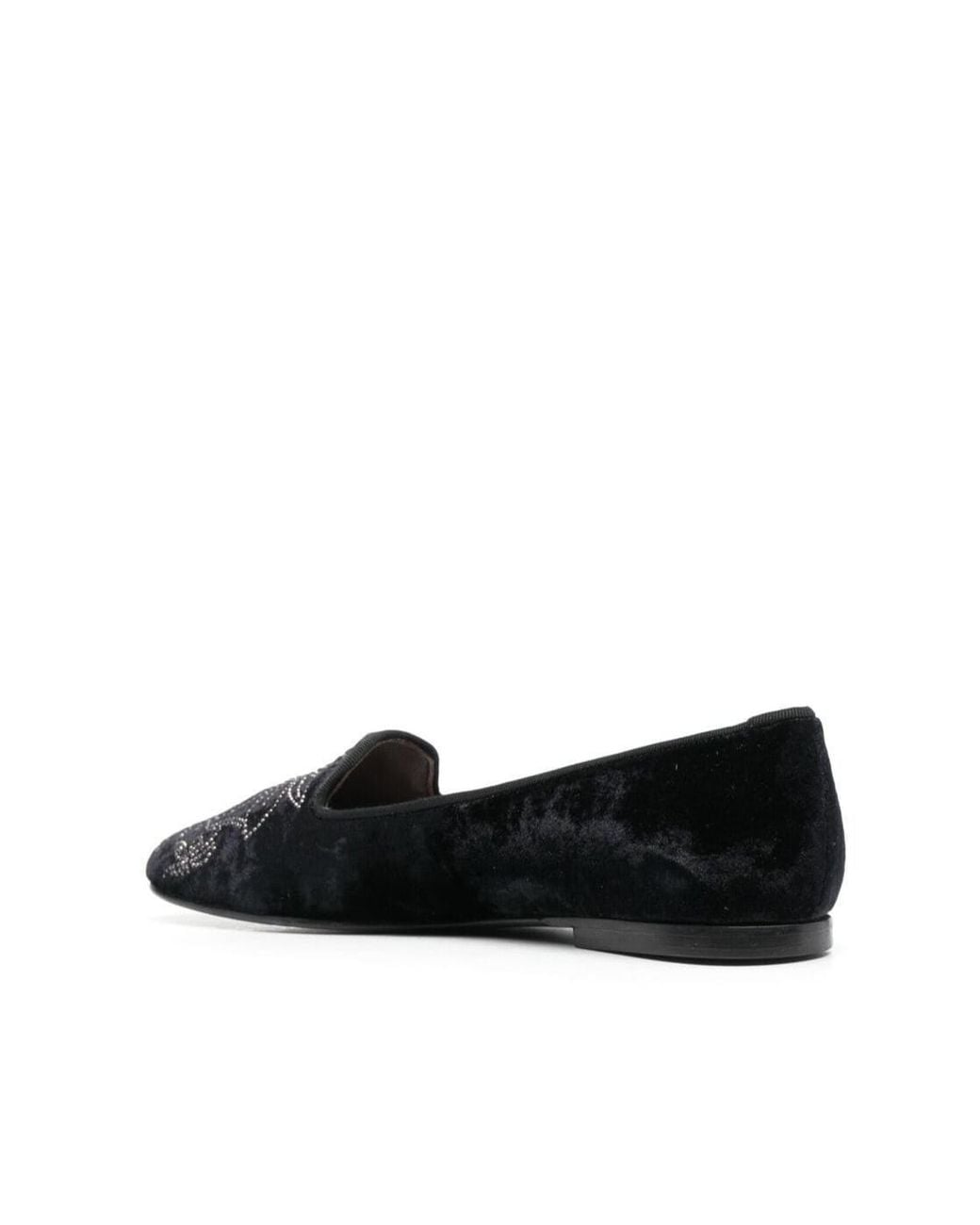 Castaner Black Round-Toe Flat Shoes