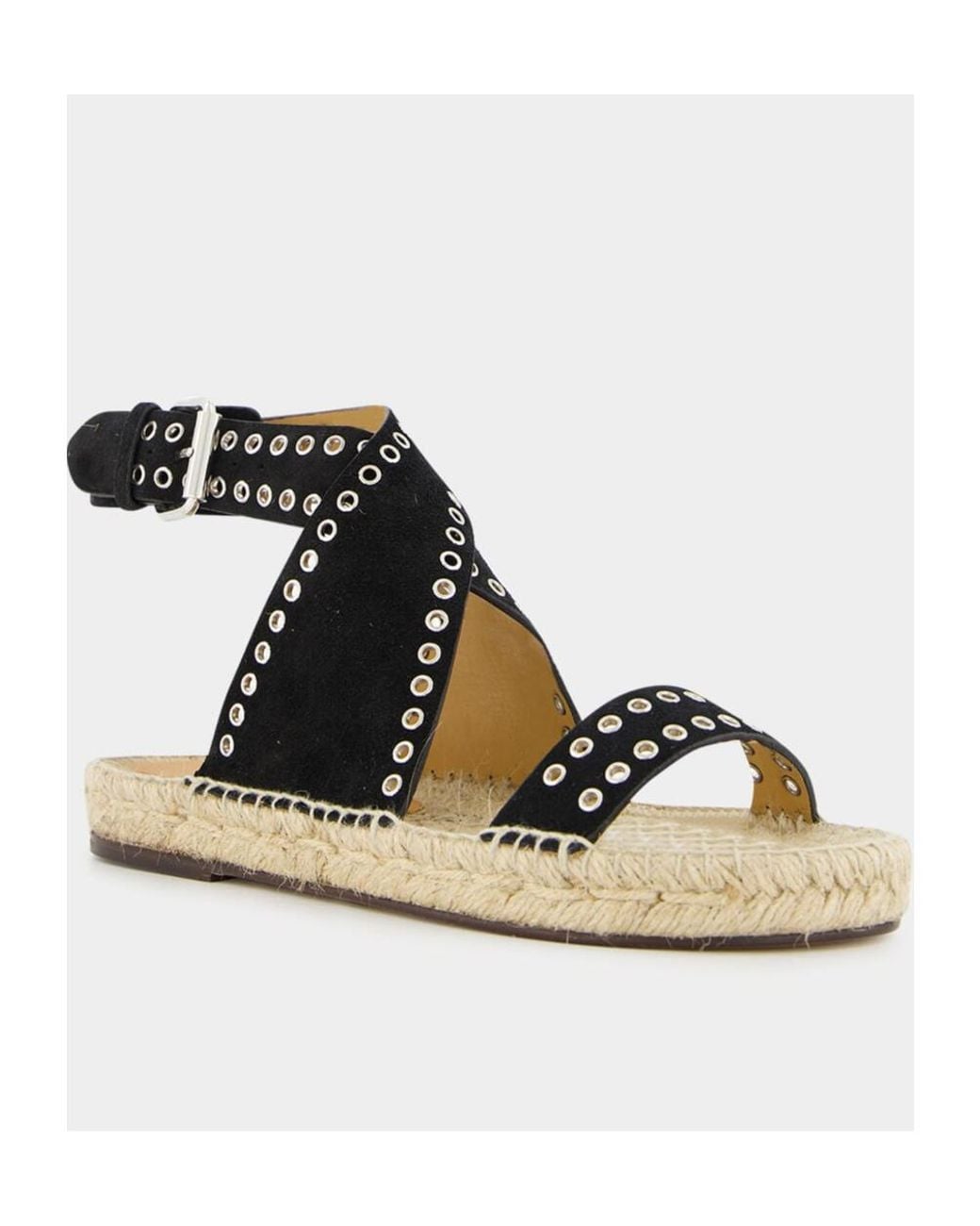 Isabel Marant Black Open Toe Flat Sandals