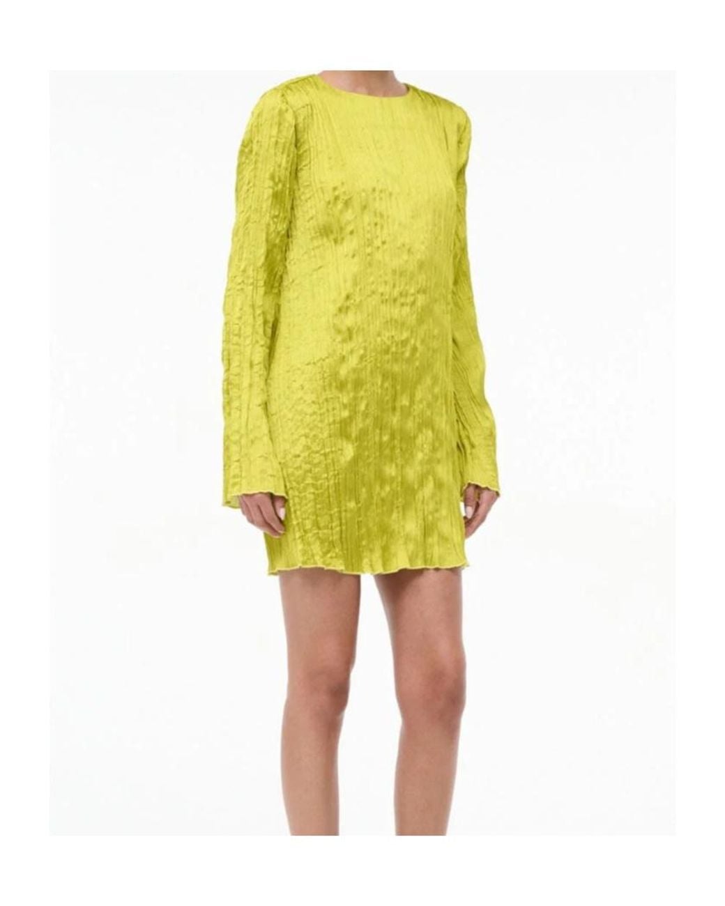 Staud Yellow Round Neck Dress