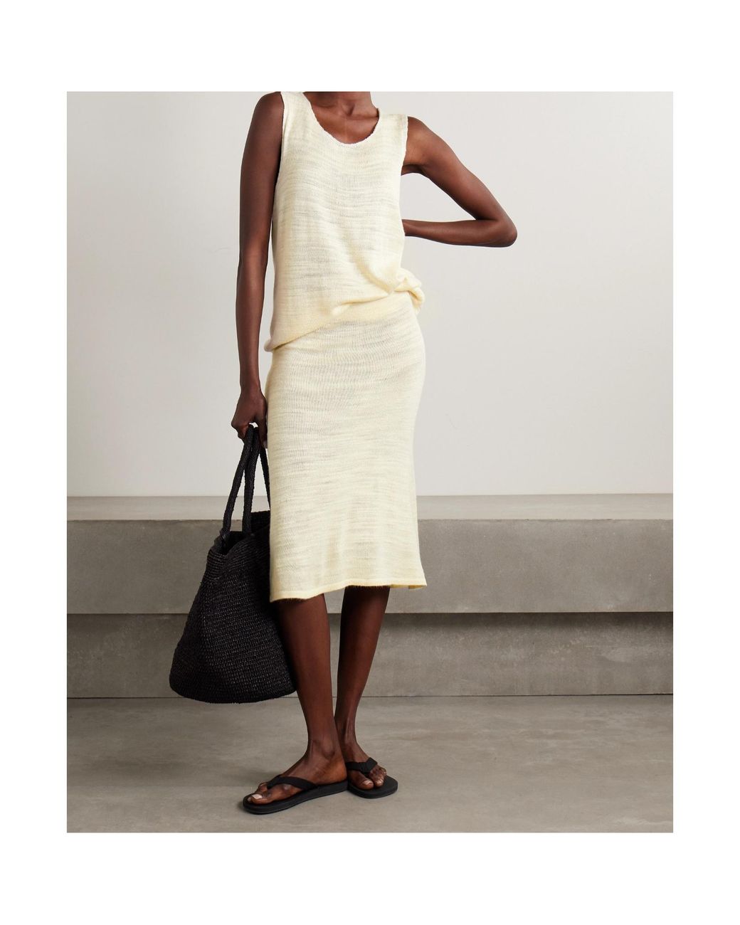 The Row Natural Jesto Midi Skirt