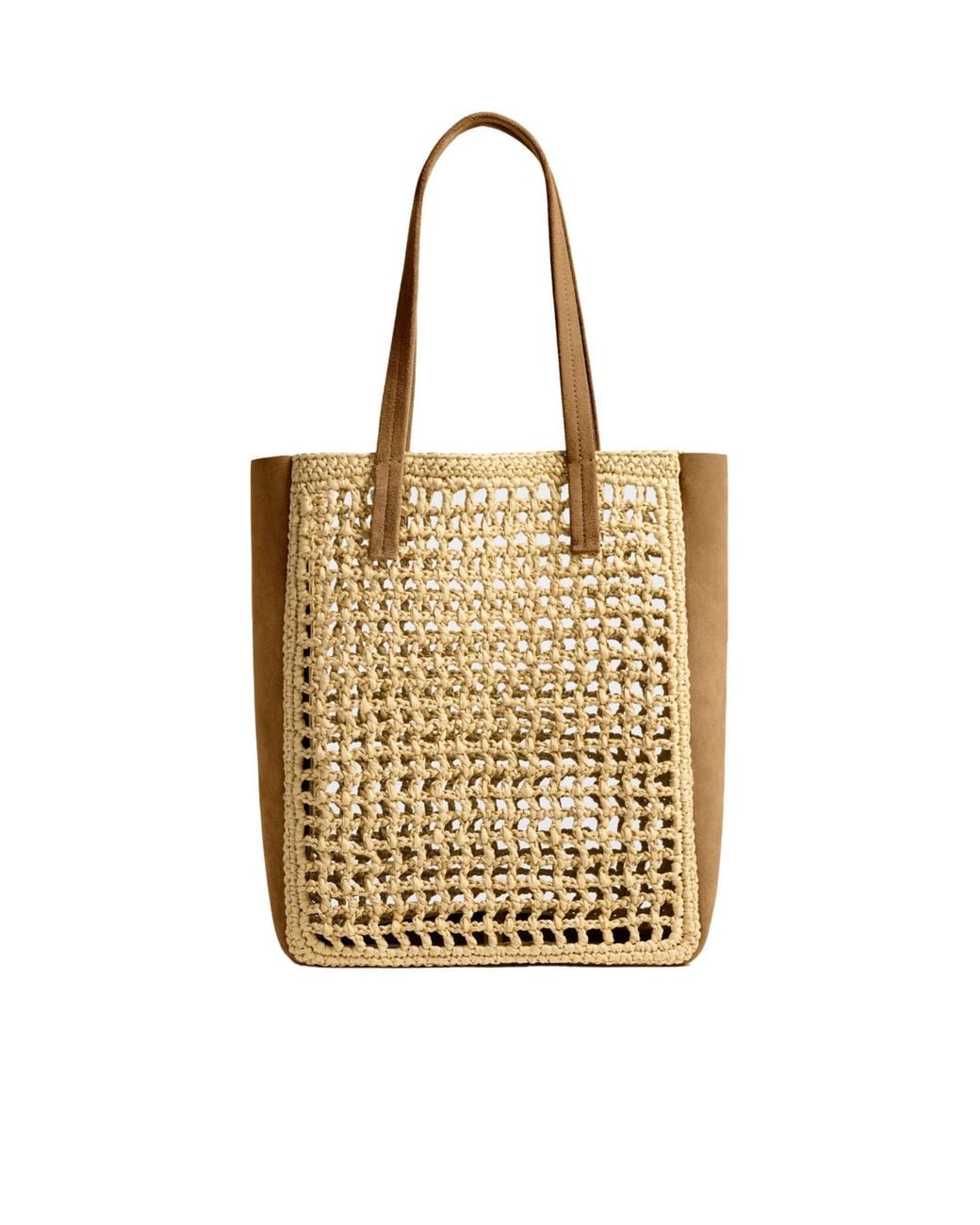 Khaite Metallic Small Zoe Woven-Panel Tote Bag