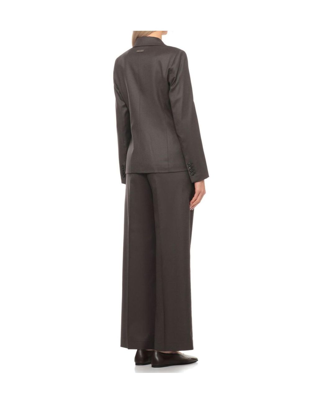 Peserico Black Double-Breasted Peak-Lapel Blazer