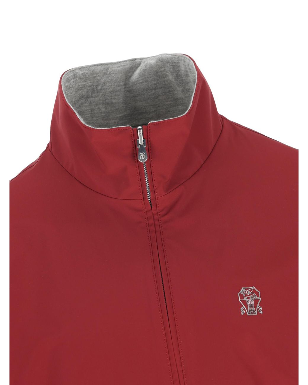 Brunello Cucinelli Crest Embroidered Reversible Jacket for men